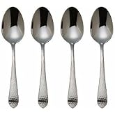 For Reed &amp; Barton Hammered Antique 18/10 Stainless Steel Teaspoon (Set of Four)