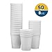 NYHI 50 Pack 8 oz White Paper Disposable Coffee Cups Hot Cold Beverage Drinking Cup for Water Juice Espresso Tea Ideal for Water Coolers Party