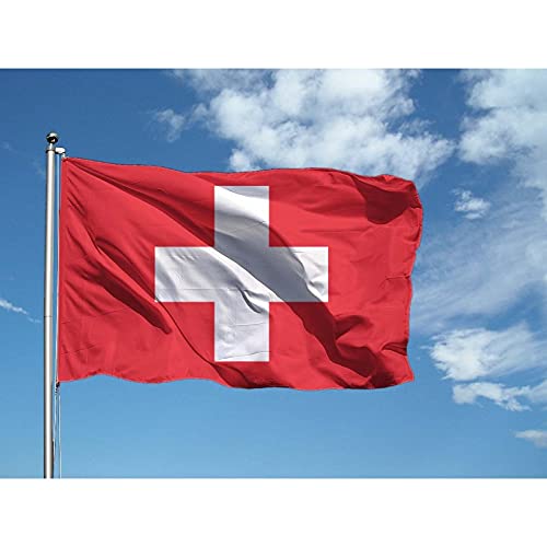 Flag SWITZERLAND 90 x 150 cm polyester with perimeter hem and buttonhole.