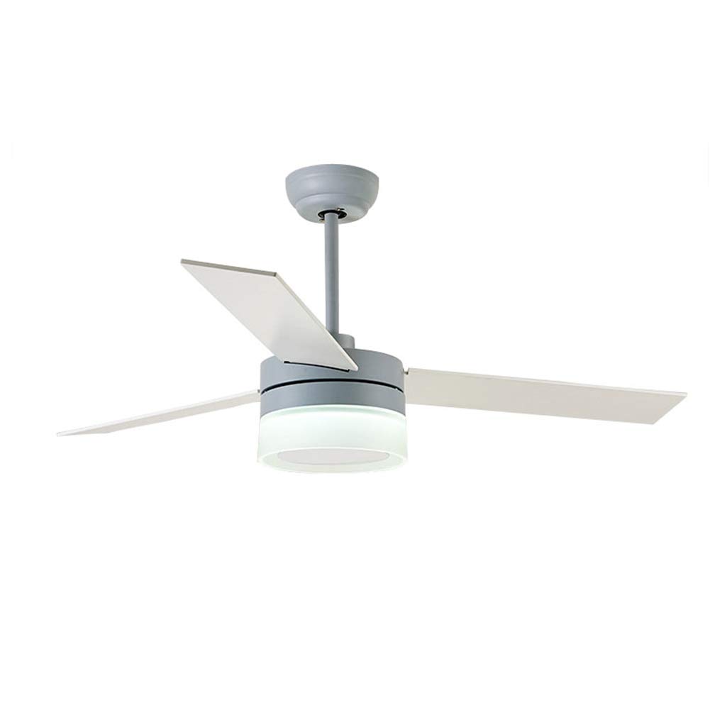 Moklo Nordic Ceiling Fan with Light, Remote Control Chandelier with Timer Switch, Silent 3 Speed Fan with 3 Blades, 42 Inches