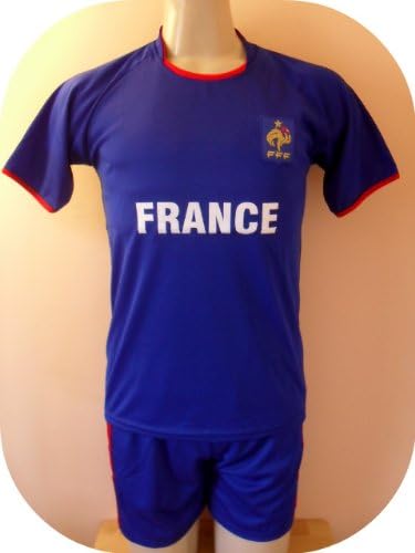 FRANCE SOCCER KIDS SET JERSEY &amp; SHORT SIZE 8 .NEW