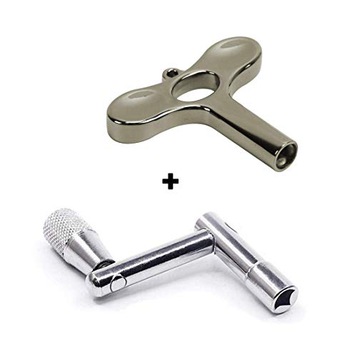 1 Pcs Continuous Motion Speed Key Universal Drum Tuning Key Percussion Drum Hardware Tool and 1 Pcs Drum Square Drive Wrench Drum Key(Bronze) - Thumbnail 7