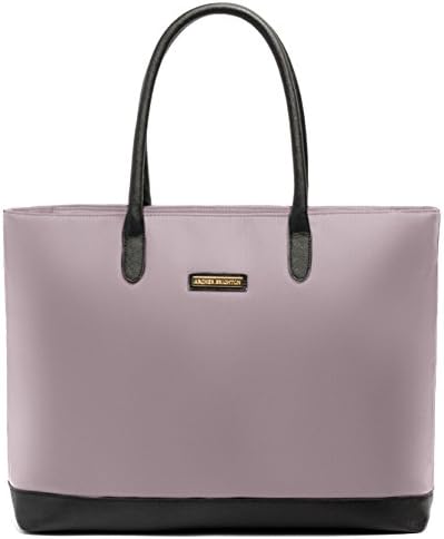 Archer Brighton Isabel Women’s Laptop & Tablet Zip Tote, Women’s 15.6 & 17 Inch Business Computer Briefcase Bag with Crossbody, Leather Canvas Organizer Handbag Purse for Work, Travel