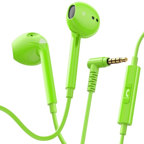 LUDOS Zenith Wired Earbuds with Microphone Green