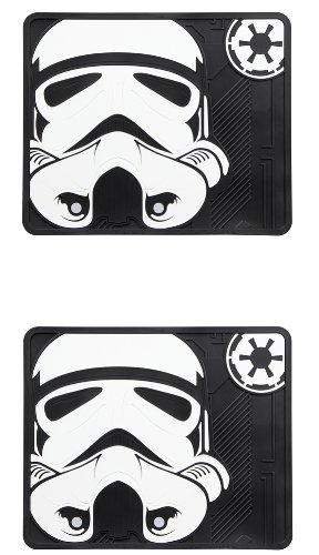 Storm Trooper with Galactic Empire Logo Star Wars Car Truck SUV Front and Rear Seat Rubber Floor Mats - 4PCS - Thumbnail 2