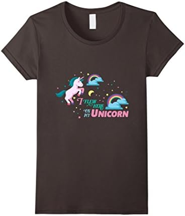 Women's I Flew Here On My Unicorn T-shirt Unicorn Mylittlepony XL Asphalt