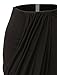 RubyK Womens Asymmetrical Draped Wrap Cut Out Hi Low Midi Skirt