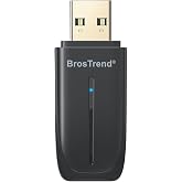 BrosTrend 2-in-1 USB WiFi Bluetooth Adapter for PC, AX900 WiFi 6 + BT 5.4 | Dual Band 5GHz 600Mbps + 2.4GHz 286Mbps, Built-in Driver, Mini Portable Wireless Dongle for Desktop Laptop Windows 11/10 WPA3