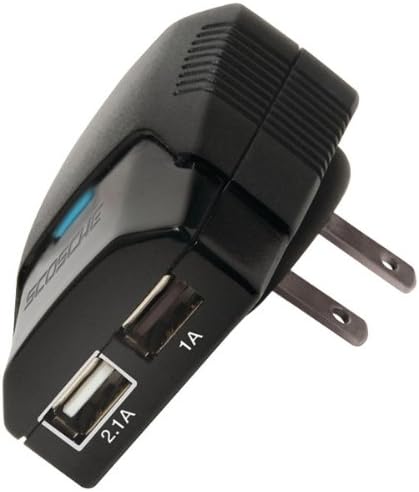 SCOSCHE USBH3 iPad/iPod/iPhone REVIVE II Dual USB Home Charger (Black) -by-SCOSCHE