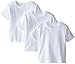 Clementine Apparel Girls' Toddler Short Sleeve Basic Tee 3pack, White/White/White, 4T
