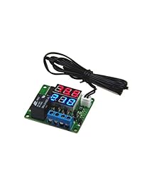 LM YN DC 24 V Termostato Digital Módulo  4 ? a + 212 ? Fahrenheit Temp Display Sonda con sensor de temperatura driver de Junta con relé de 20 a impermeable Dual LED Display Rojo + Azul