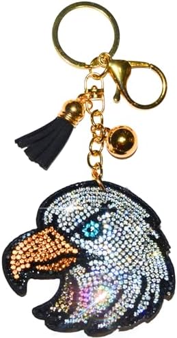 Prada Miu Miu Trick Oval Crystal Dark Blue Plex Charm Key Chain