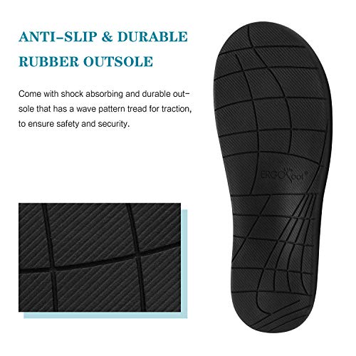 ERGOfoot Orthotic Slippers with Arch Support for Plantar Fasciitis Pain
