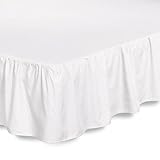 Utopia Bedding Bed Ruffle Skirt - Brushed Microfiber Bed Wrap (King, White)