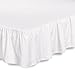 Bed Ruffle Skirt (King, White) Brushed Microfiber Bed Wrap with Platform - Easy Fit Gathered Style 3 Sided Coverage by Utopia Bedding