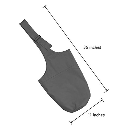 Okela Yoga Mat Bag, Yoga Mat Tote Sling Carrier with Adjustable Straps and Side Zipper Pocket, Large Size Design Fits Most Size Yoga Mats to 12mm(New Version) - Thumbnail 6