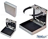 SeaLux Stainless Steel Adjustable Fold Down cup drink Holder for boat, car
