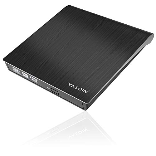External CD DVD Drive USB 3.0 Portable 5.0GBPS Fits for DVD-R DVD-RW DVD+R DVD+RW DVD-ROM Super Speed Data Transfer Compatible for All Brands and Operating Systems of Laptops Windows MAC