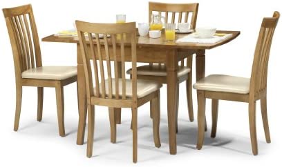 Julian Bowen Newbury Extending Dining Table Set Maple Colour