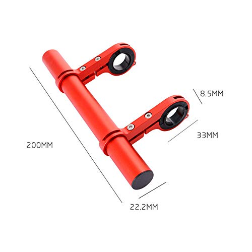 YESON Bike Handlebar Extender Double Bicycle Handlebar Extension Mount Aluminum Alloy Handlebar Bracket,Red
