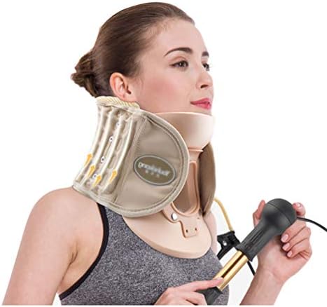 JJDD Cervical Neck Device, Inflatable Neck Traction for Neck Stiffness Neck Decompression Neck & Shoulder Pain Relief - Stretcher Collar for Improved Spine Alignment