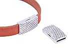 KONMAY 5 Sets 10.0X2.0mm Carved Magnetic Jewelry Clasp (Antique Silver)