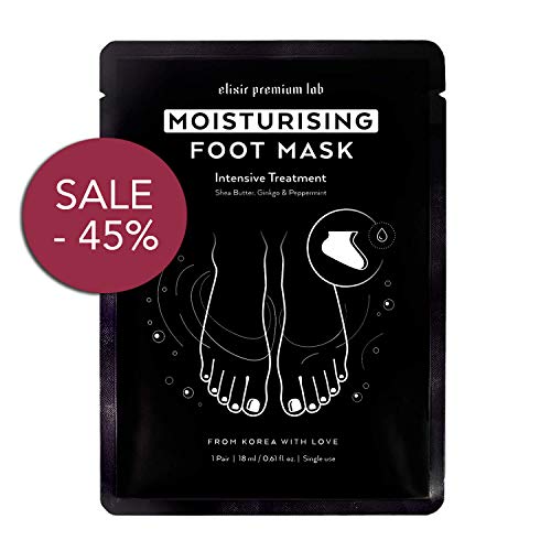 Moisturizing Foot Mask – Hydrating Socks for Women & Men – Spa Feet Treatment Booties – Best Korean Moisturizer for Dry Heel (1 Pack)
