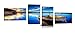 YPY Paintings Scene of Sea Boat Nature Beauty Wall Art Canvas Material Framed Paintings for Living Room Bedroom Office Decoration (B, 25x40cmx4panel)
