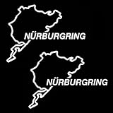 iJDMTOY (2) Euro Nurburgring Race Track Touring Map Decal Sticker For Audi BMW Mercedes VW Car Window Bumper Vinyl Decal Stickers