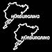 iJDMTOY (2) Euro Nurburgring Race Track Touring Map Decal Sticker For Audi BMW Mercedes VW Car Window Bumper Vinyl Decal Stickers