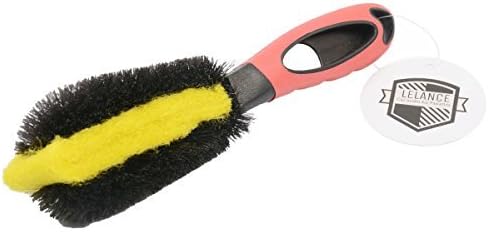 Wheel Brush Cleaner for Car-Lelance Wheels Brush with Non-slip Handle for Car Bike Motorcycle Tire Washing