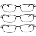 Reading Glasses _ Best 3 Pack Gray for Men and Women _ Have a Stylish Look and Crystal Clear Vision When You Need It! _ Comfort Flex Arms & Dura-Tight Screws _ 100% Guarantee +1.25