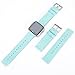 EZCO Compatible Fitbit Versa Bands, Woven Fabric Breathable Watch Strap Quick Release Replacement Wristband Accessories Compatible Fitbit Versa Smart Watch Women Man, Aqua
