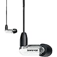 Shure AONIC 3 Wired Sound Isolating Earbuds, Clear Sound, Single Driver with BassPort, Secure in-Ear Fit, Detachable Cable, Durable Quality, Compatible with Apple & Android Devices - White