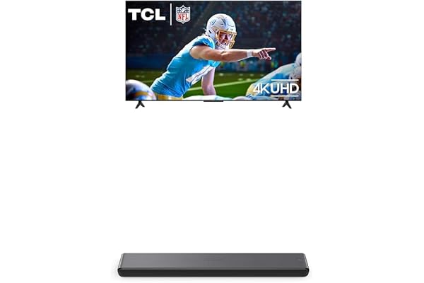 TCL 55-Inch Class S5 UHD 4K LED Smart TV with Fire TV (55S551F, 2024 Model) S45H S Class 2.0 Channel Sound Bar with Dolby Atmos