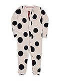 Colored Organics Baby Unisex Peyton Long Sleeve Organic Sleeper - Heather Oat/Black Polka Dot - 18-24M