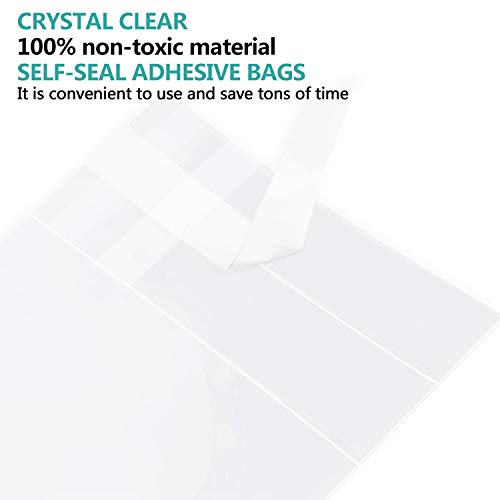 Cellophane Bags 200pcs Clear Cello Bags 5x7 A7+ Size  Perfect For Cards,  Invitations & Small Items Plastic Sleeves For Cards
