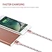 Yoobao 3ft Phone Charger Cable USB Charging Cable Cord Nylon Braided Compatible with Phone X/8/8 Plus/7/7 Plus/6/6s Plus/5/5S, iPad mini 4 3 2/Pro/Air - Pink
