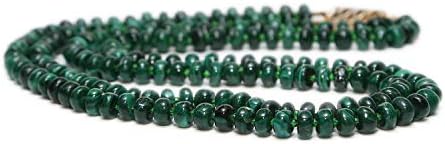 Natural Gemstone Malachite Unisex Mala, Necklaces.