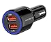 Haloking Car Charger, Dual USB Fast Car Adapter for iPhone X/8/7/6S/Plus, Galaxy S8/S7/Edge/Plus, Note 5/4, LG, Nexus, HTC + 3ft Micro USB Cable Combo, Black