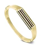 For Fitbit Flex 2 Bands, TENGL Newest Unique Magnetic Adsorption Switch Stainless Steel Metal Accessory Bangle Watch Bands Straps for Fitbit Flex 2- Silver Rose Golden Black