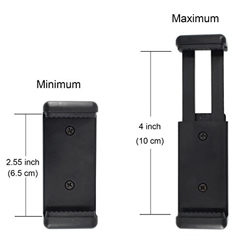 Universal Cell Phone iPhone Tripod Mount Adapter, OIMIO Phone Holder Clip Connector Head Used for Monopod Selfie Stick Dslr Travel Mini Flexible Tripod and More(2 pack)