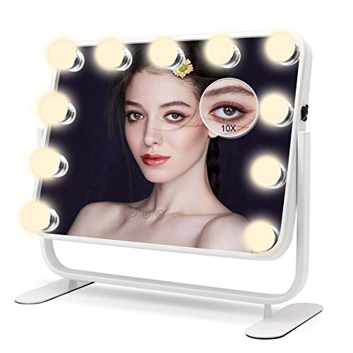 Vanity Mirror with 11 LED Lights Hollywood Lighted Makeup Mirror, 3