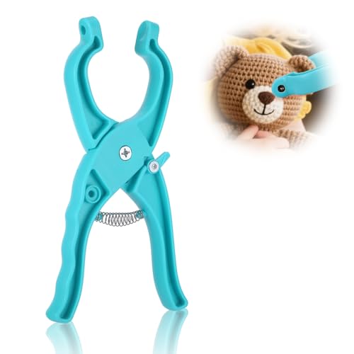 Crochet Safety Eye Tool, Safety Eye and Noses For Crocheting Compatible with Amigurumi Eyes, Crochet Tools Accessories Plastic 10-30 Mm Safety Eyes For Stuffed Animals, Doll Making Supplies(Blue)