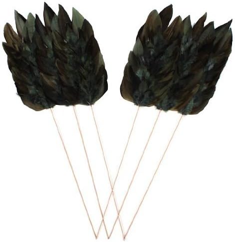 Package of 6- Stunning 22" Long Mountain Mist Feather Picks for Weddings and Florals