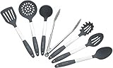 Kuuk Kitchen Utensil Set - BPA Free - Stainless Steel & Silicone - 7 Pieces