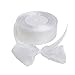 Pengxiaomei 50 Yards White Shimmer Sheer Organza Ribbon, 1.5 Inch Fabric Ribbons Roll for Wedding Decorating