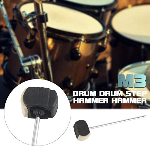 Hanbaili Drum Stick Durable Drum Pedal Beater with Stainless Steel Band Percussion - Thumbnail 2
