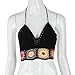 DOINSHOP Women Top Cami Tank Crochet Bralette Knit Beach Lace Bra (Black)