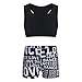 Agoky Kids Girls' Sports Bra Top and Booty Shorts Set Gymnastics Ballet Dance Sports Tracksuit or Swimwear Swimming Suit